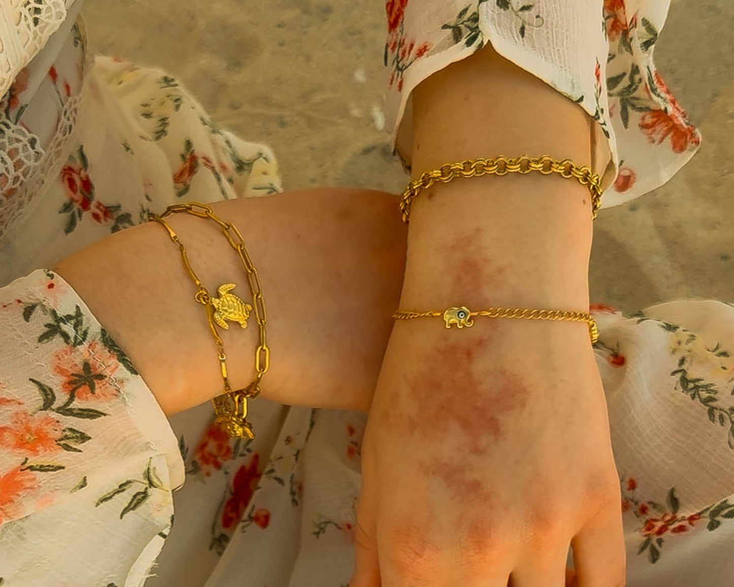 Golden Chunk Armband