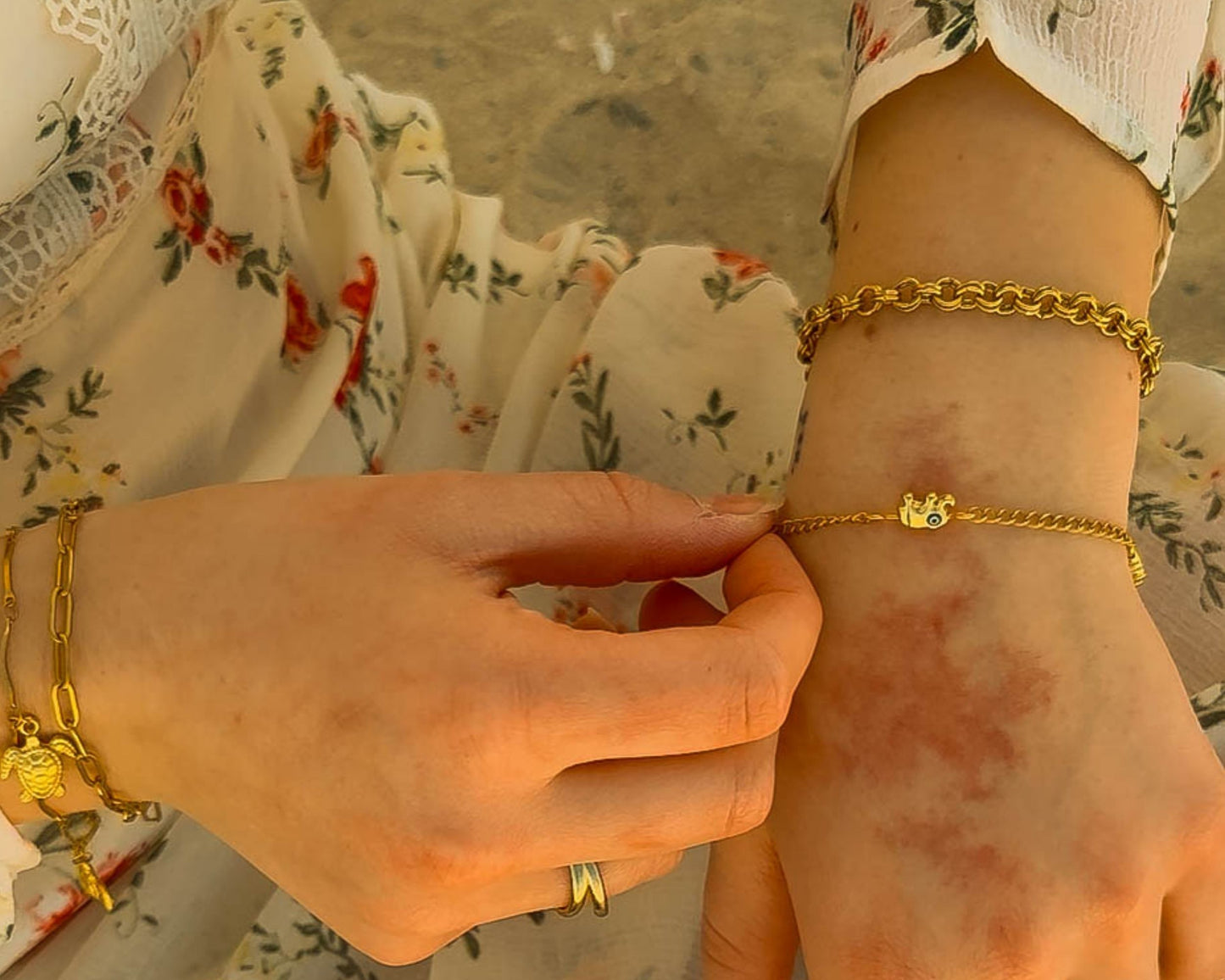 Golden Chunk Armband
