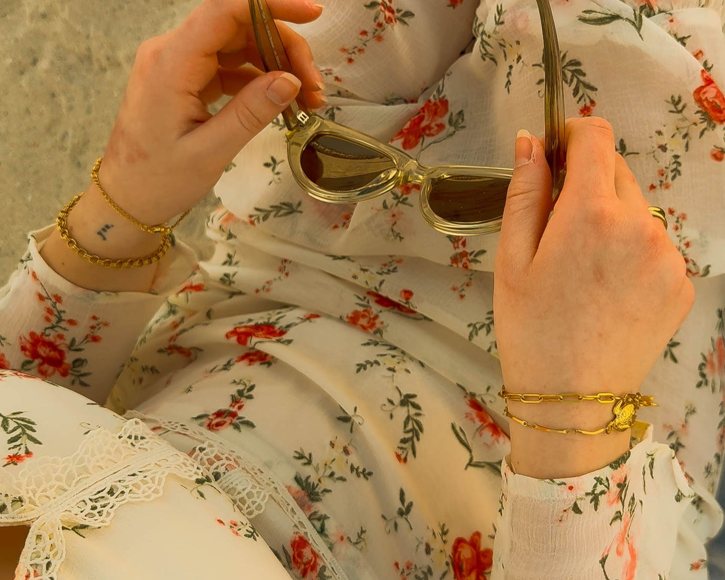 Golden Chunk Armband
